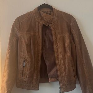 Jou Jou Tan Leather Jacket